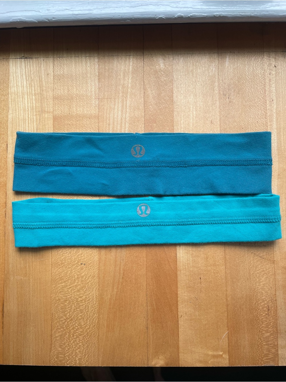 lululemon athletica Teal and Aqua Workout Headbands (Set of 2)